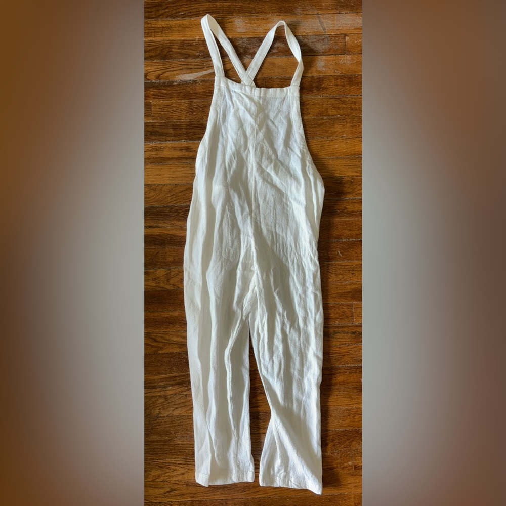 Mikoh Sayama Jumpsuit In Bone Size Medium Cotton